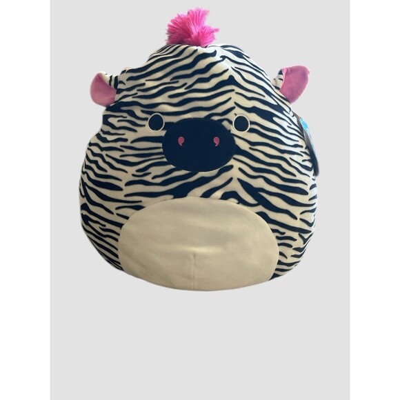 Kellytoy Squishmallow Large 18” Tracey Zebra Plush 2019 Pink Mane NWT - Picture 1 of 9